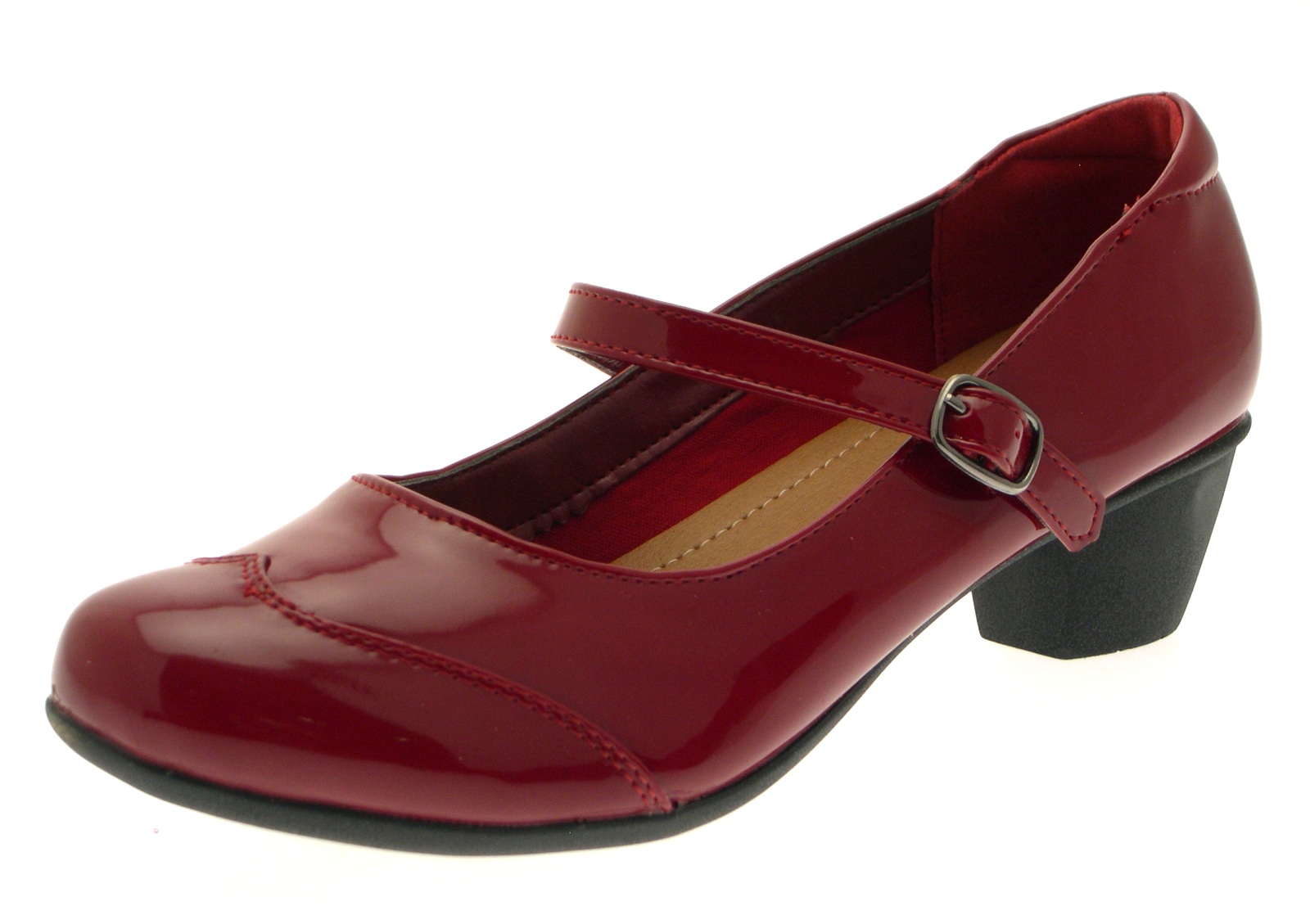 mary jane low block heel